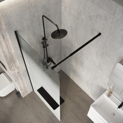 Niagara Nova NG-582-10BLACK (100х200) черный матовый,стекло белый градиент,1 место
