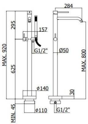 Paffoni Light LIG032ST сталь