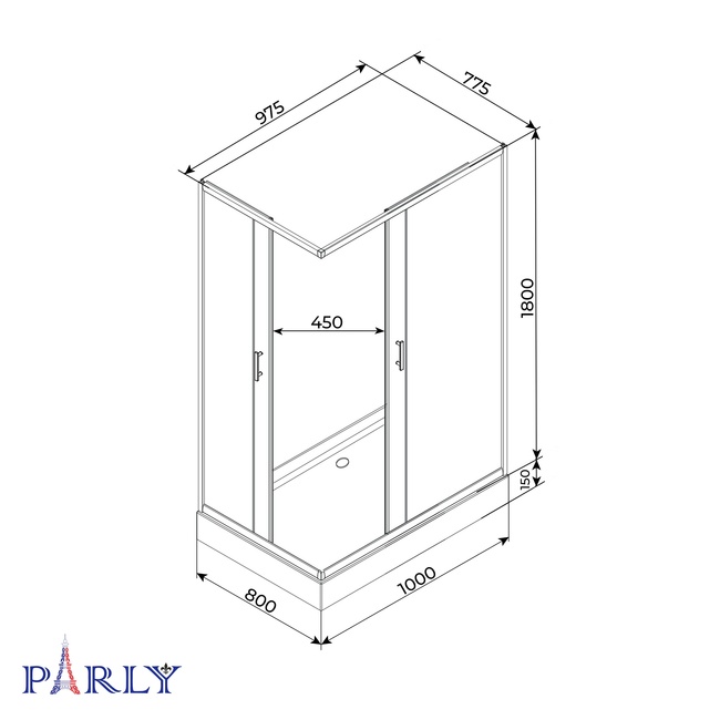 PARLY QZ81S N (100х80х185)