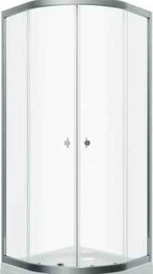 SanDav КС80 Альфа-Хром, 80*80, 1/4 круга, КН без поддона (Щ0000046848)