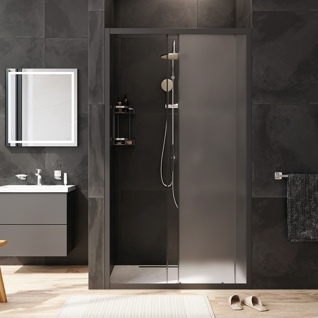 AM.PM Gem Solo 110 W90G-110-1-195BM профиль Черный матовый стекло матовое-прозрачное