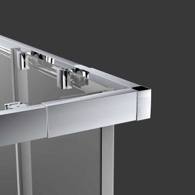 Vincea Rapid VSS-3R90/10MT, (900-1000)x(900-1000), хром, стекло текстурное без поддона