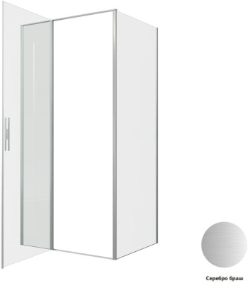 Allen Brau Priority 100x90 3.31029.BA + 3.31044.BA серебро браш без поддона