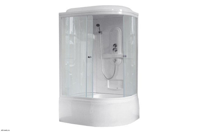 Royal Bath 8120BK1-T (прозрачное) левая 120x80x217