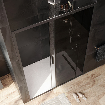 AM.PM Gem 140 W90G-140-1-195BG профиль Черный матовый стекло тонированное-прозрачное