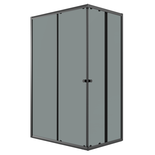 Niagara Eco NG-1018-14QT (100х80х190) прямоугольник,раздвижное,черный,стекло тонированное,1 место, без поддона в комплекте