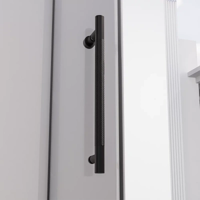 Veconi Premium Alassio B, 1500х2000, черный матовый, стекло прозрачное осветленное