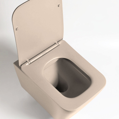 Vincea Q-Line VT1-12MC безободковый, ультратонкое soft close сиденье, капучино матовый