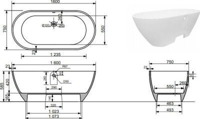 Aquanet Family Stone 160х75 Aquanet Family Stone 160х75