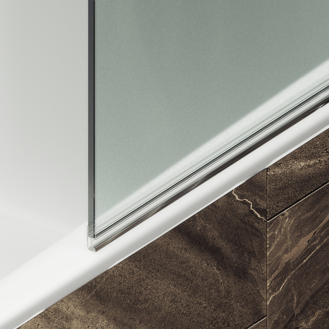 MaybahGlass поворотная на монопетле, 6 мм, Стекло Сатин, 40x140 (MGV-605-5)