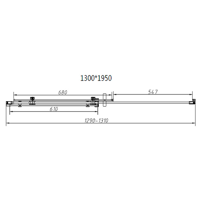 Vincea Como-N 130x100 VSR-4CN1013CLB профиль Черный стекло прозрачное без поддона