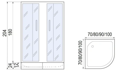МОНОМАХ 70/180 МЗ BL с поддоном