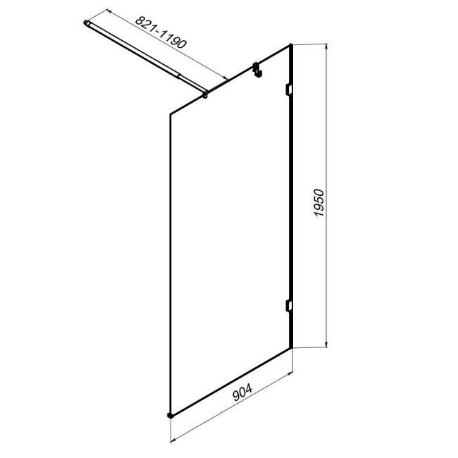 AM.PM W94WI-90-F1-BTE X-Joy 90x195