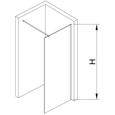 RGW WA-002 Хром/Прозрачное/6 мм (790-805) (Easy)/80*195