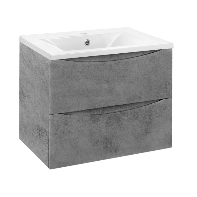 Vincea Mia 600 подвесная, 2 выкатных ящика soft close, Beton (без раковины)