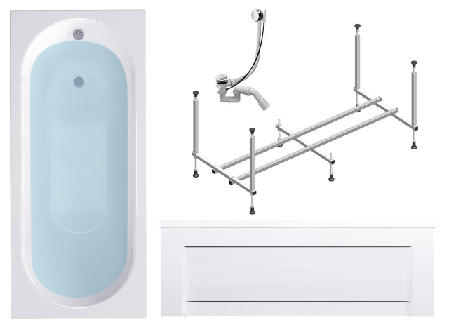 TIMO ROHA1270 120*70*58+каркас+слив-перелив+фронтальная панель TIMO ROHA1270 120*70*58+каркас+слив-перелив+фронтальная панель