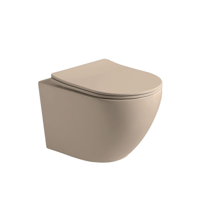 Vincea Globo VT1-14SMC безободковый, ультратонкое сиденье soft-close, капучино матовый