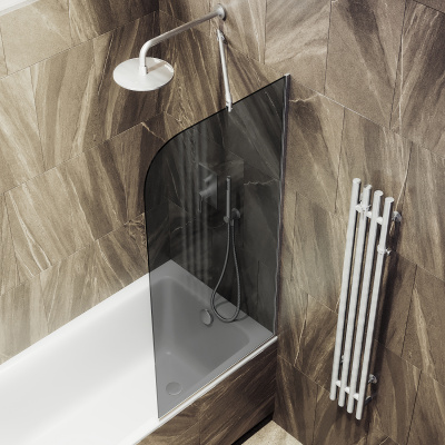 MaybahGlass в узком профиле, 6 мм, Стекло Графит, 34x140 (MGV-128-5у)