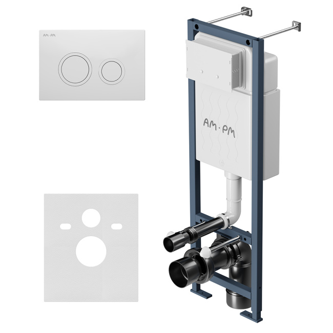 AM.PM I012711.0101 ErgoFit с клавишей ErgoFit L пластик, белый глянцевый