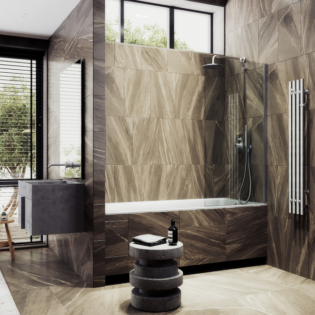 MaybahGlass в широком профиле, 8 мм, Стекло Бесцветное, 30x140 (MGV-248-5ш)