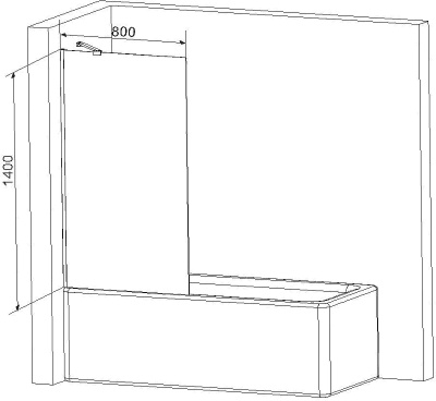 AM.PM Gem 80 W90BS-080-140CT профиль Хром стекло прозрачное