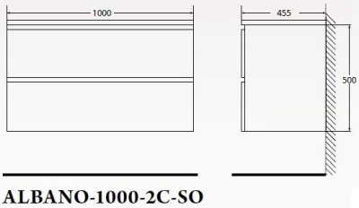 BelBagno Albano 100 см ALBANO-1000-2C-SO-RR