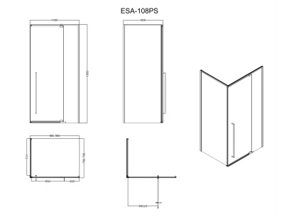 ESBANO ESA-108PS-C (без поддона)