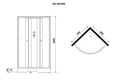 Niagara Eco E90/13/TN/BK 90x90