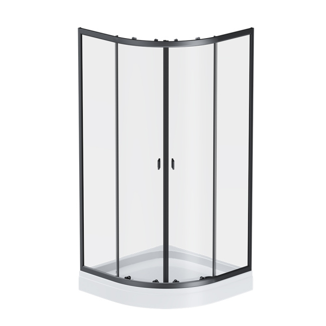 AM.PM W88E-205-080BT64 X-Joy Twin Slide c поддоном, 80x80