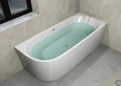 Ceruttispa AMI R (1700x750x560) отдельностоящая, белая, со сливом-переливом