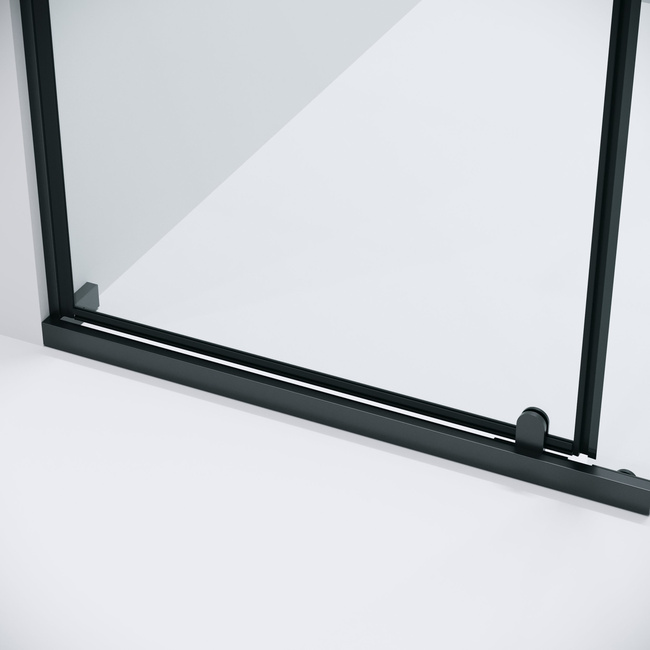 Grossman 100.K33.03.100.21.00 Pragma (100*195) черный матовый, стекло прозрачное, 1 место