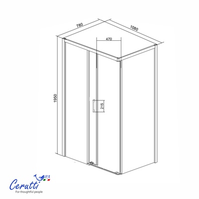 Ceruttispa ВИТО (VITO) 110BF L (110x80x195)