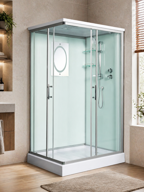 WeltWasser WW500 LAINE XL 1202 с поддоном 120x120x227 см