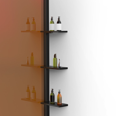 Vincea Walk-In VSW-1WSL120GSB, 1200*2000, черный матовый, стекло янтарь