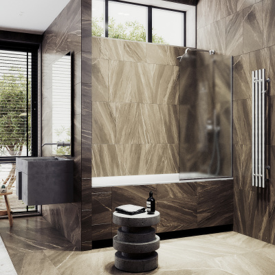 MaybahGlass в узком профиле, 6 мм, Стекло Сатин, 34x140 (MGV-130-5у)