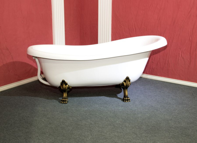 Aqua de Marco Edelweis белая матовая с бронзовыми ножками 170x78x73 см