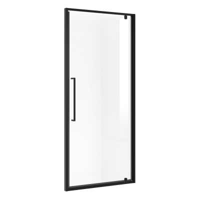 Niagara Nova NG-85-9AB (90*195) черный матовый, стекло прозрачное, 1 место