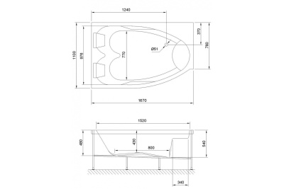 Royal Bath SHAKESPEARE RB652100 с каркасом 170x110x67 L