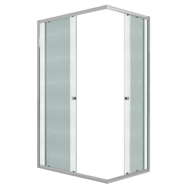 Niagara Eco NG-1118-14QMT (110х80х190) прямоугольник,раздвижное,хром,стекло матовое,1 место, без поддона в комплекте