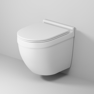 Grossman GR-4483MSQ (520х360х410) безободковый,белый матовый с тонкой крышкой,микролифт,смыв торнадо,1 место