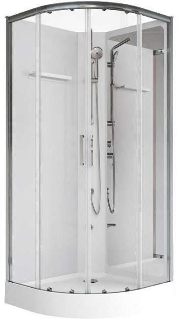 Aquanet Passion R 3.0 90x90, прозрачное стекло