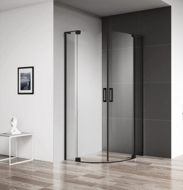 CEZARES SLIDER-R-2-90/100-C-NERO без поддона