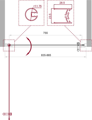 BelBagno UNO-B-1-85-C-Cr