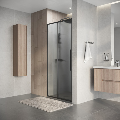 Niagara Nova NG-34-L9CHGR (90х195) графит,раздвижная влево,стекло шиншилла,1 место