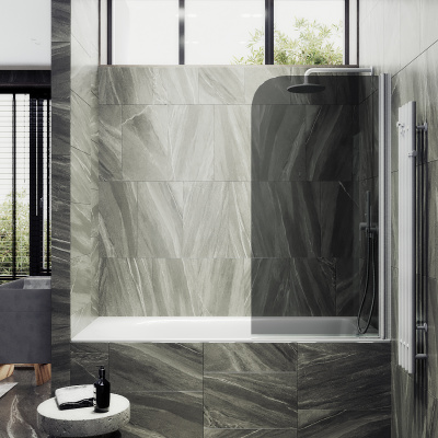 MaybahGlass поворотная на монопетле, 6 мм, Стекло Графит, 40x140 (MGV-603-1)