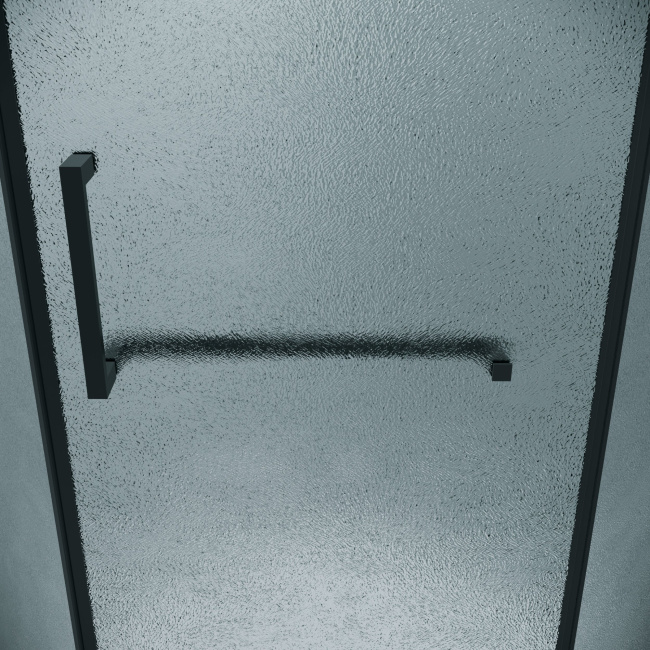 Grossman 302.K33.03.9090.21.02 Pragma (90*90*195) трапеция,распашн,черн.матов,стекло шиншилла без поддона