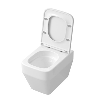 Grossman GR-4410SQ (530х365х370) безободковый,смыв торнадо,белый с тонкой крышкой,микролифт,1 место