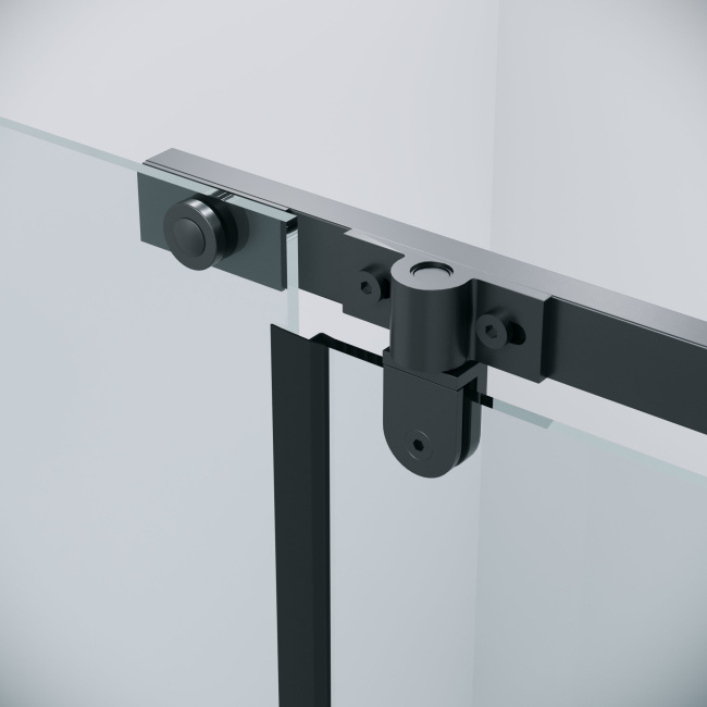 Grossman 100.K33.03.100.21.00 Pragma (100*195) черный матовый, стекло прозрачное, 1 место