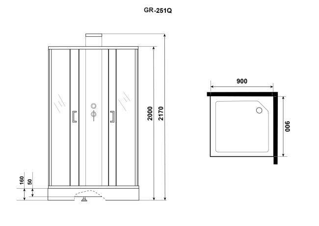Grossman GR-251Q 90x90