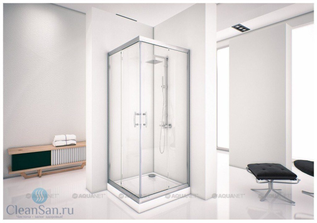 Aquanet Alfa Cube NAA1142 90x90, прозрачное стекло без поддона